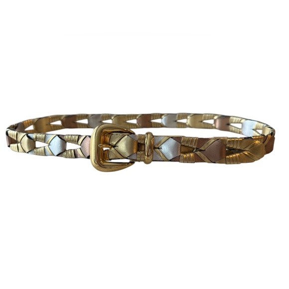 Vintage Accessories - Vintage 80s/90s Metallic Belt
